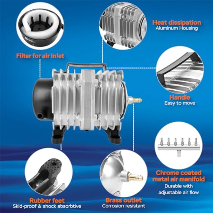 Curated Picks Aquarium Air Pum - Fish Pond Aerator のレビューと価格