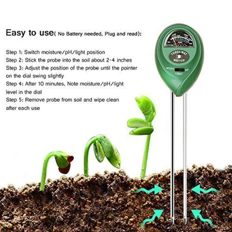 Garden PH Meter Sunlight 3in1  - Soil Moisture Sensor のレビューと価格