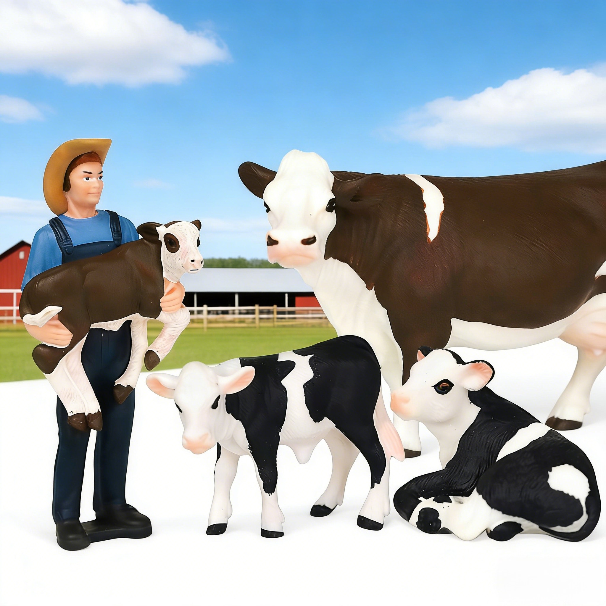 Farm Farmer And Cow Model Set  - Farming Agriculture Stocks のレビューと価格