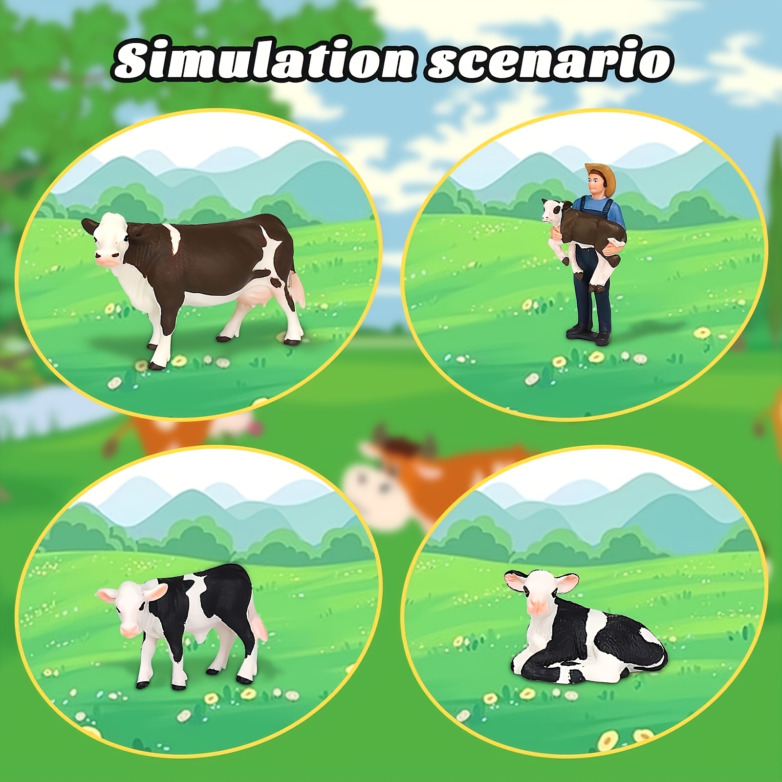 Farm Farmer And Cow Model Set  - Farming Agriculture Stocks のレビューと価格